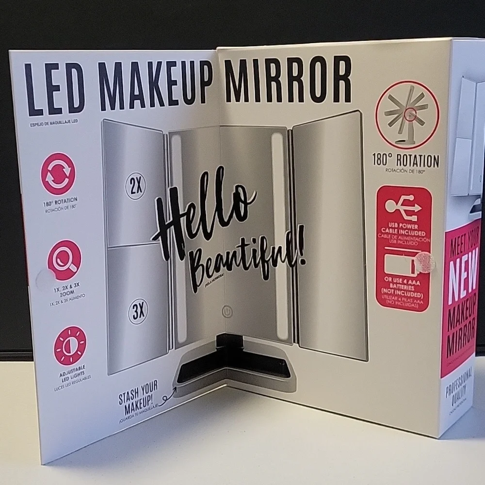 LED Makeup Mirror with Adjustable Brightness